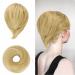 BARSDAR HAARDIC Hair Extensions Hair-Knoten-Horchwanz-extension straight synthetic hair part short ponytail roll hair jewelry simply scrunchy for women 24t613# 20cm 24t613# Hellblond mix bleaching blonde