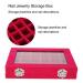 24-Grids Jewelry Storage Box & Nail Art Organizer - Red Display Case with Lid for Small Jewelry & Nail Art Decoration - Buy Online on GoSupps.com