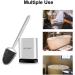 Sellemer Flexible Toilet Brush and Holder Set - Silicone Bristles, Compact Design, Ventilation Slots Base - Silver (1 Pack) - Buy Online on GoSupps.com