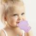 Appoo Silicone Bite - Self-Calming Teething Feasts for Infants | Food-Grade Anti-Drop Protection for Babies 3-12 Months - Violet - Buy Online on GoSupps.com