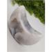 300g Blue Agate Crystal Crescent Moon with Natural Druzy Stone Full of Texture - Buy Online on GoSupps.com