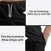 AIMPACT Mens 5 Inch Cotton Sweat Shorts with Pockets in Black - Size Medium | Perfect for Fitness & Running - Buy Online on GoSupps.com