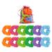 80s Neon Scrunchies, MOLYHUA 12 Pieces 80s Neon Color Solid Chiffon Girls Scrunchies for Hair Elastic Hair ties 12pcs