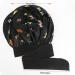 Arqumi Satin Sleeping Bonnet - Adjustable Large Satin Sleep Cap with Butterfly Pattern in Black - Buy Online on GoSupps.com
