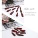 CLOACE Wine Red Long Matte Ballerina Fake Nails - 24 PCs | Full Cover Acrylic Party Nails for Women and Girls - Buy Online on GoSupps.com