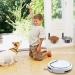 Elevated Dog Bowls 2*48 Oz - Wall Mounted Raised Stand for Medium Large Dogs - Adjustable Height Metal Pet Bowls - Stable & Comfortable Feeding - Collapsible Design - Buy Online on GoSupps.com