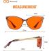 BloomoAK 99% Blue Light Blocking Glasses - Anti-Fatigue Cat Eye Style for Gaming Screens & TV - Orange & Burgundy Red Transparent - Buy Online on GoSupps.com