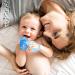 Vicloon 2Pcs Silicone Teething Mitt | Baby Teething Toy with Crinkle Sound and Textured | Adjustable Strap for Self-Soothing | Chew Toys for 0-6 Month Infants - Blue - Buy Online on GoSupps.com