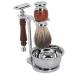 Premium Shaving Brush Bowl Set - Manual Alloy Razor Holder & Beard Care Gift for Men - Ship Internationally - Buy Online on GoSupps.com