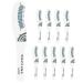 10pcs Eyelash Measuring Ruler Lash Length Measuring Tool Lash Tools Eyelash Supply Sector Mascara