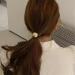 Golden Color Metal Ball Elastic Hair Tie for Women and Girls - Seamless Thick Black Ponytail Holder and Hair Band - Buy Online on GoSupps.com