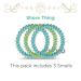 TELETIES Small Spiral Hair Coils - Summer Collection - 3 Pack, Shore Thing Colorway - Buy Online on GoSupps.com