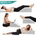 Leg Elevation Pillow with Cooling Gel Memory Foam | Post Surgery & Pregnancy Support | Relieves Knee, Hip, Lower Back Pain - White & Grey - Buy Online on GoSupps.com