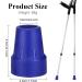 Heavy Duty Replacement Rubber Crutch Tips for Canes & Walkers - Non-Slip All Terrain Caps - Universal Fit - 4 PCS (Blue) - Buy Online on GoSupps.com