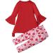 5 Piece Baby Girls Valentine's Day Outfit Set | Cute Long Sleeve Top & Pant Set | Pink | 4-5 Years - Buy Online on GoSupps.com