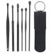 6pcs Stainless Steel Ear Wax Cleaner Tool Kit - Portable Ear Pick Set for Home, Salon & Travel - Buy Online on GoSupps.com