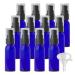 ZEOABSY 12 Pieces 30 ml Blue Lotion Bottles with Black Pump 30ml Empty PET Plastic Lotion Pump Bottle Cosmetic Gel Travel Container for Cosmetic Make up Cleaning + 2 x Funnel Blue 30ml