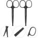 PATKAW Nose Hair Scissors 2 Pack - Stainless Steel Rounded & Blunt Tip Facial Hair Scissors for Eyebrow Nose & Beard Care - Buy Online on GoSupps.com