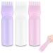 3 Pack Root Comb Applicator Bottle 6 Ounce Hair Oil Applicator Bottle for Hair Dye Applicator Brush with Graduated Scale Hairdressing Coloring Bottle Styling Tool