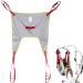 Full Body Sling Patient Lift Bathroom Equipment Mesh Patient Lift Sling with Commode Opening Divided Leg Sling for Disabled for Bed Positioning Lifting and Transfer