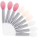 9PCS Silicone Lip Applicator Silicone Lip Brush Reusable Lip Balm Applicator Lipstick Brush Makeup Applicator Beauty Tool Kits Silicone Brushes Wands For Lipsticks Eyeshadow And Cream Lip Mask