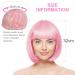 AOMIG Short Bob Wig for Women 3 Pack Short Pink Bob Wigs Set with 2 Wig Cap Neon Fancy Dress Accessory Cosplay Party Wig Synthetic Straight Wig for Daily Halloween Decorations Pink/B - Buy Online on GoSupps.com