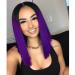 HANNE Ombre Black to Purple Shoulder Length Bob Wig for Women - Short Straight Hair Bob Wigs in Ombre Purple - Buy Online on GoSupps.com