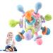 Funmo bite toys baby from 3 6 9 12 months bite ring made of silicone gripping ball baby toys bite ring baby toys teaer ball greifling dental aid to stimulate and relax