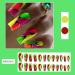 24Pcs Press on Nails Medium French Tips Fake Nails Acrylic Square False Nails Summer Reusable Ombre Artificial Nails for Women and Girls - Buy Online on GoSupps.com