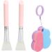 Silicone Face Cleanser Set Pink Blue Face Brush Tools Skin Care Products with Hanging Ring + Brush Set - Buy Online on GoSupps.com