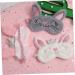 Bunny Eye Mask Set - 3pcs Plush Rabbit Ear Sleeping Eye Patches - Buy Online on GoSupps.com