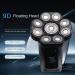 6 in 1 Electric Head Shaver for Bald Men - 9D Floating Cutter Grooming Trimmer | Wet & Dry Cordless - Buy Online on GoSupps.com