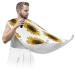 Beard Bib Apron Beard Bib Hair Catcher for Men Shaving and Trimming Non-Stick Waterproof Beard Cape Grooming Cloth Sunflowers Flowers Paint