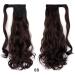 iIUU 18"/45cm Wrap Around Long Curly Wavy Hair Extension Clip in Ponytail Dark Brown Color Synthetic Hairpiece Wig Pony Tail Hair Extensions Ponytails for Beauty Women Girl (100g 6B) #6B-cdark brown - Buy Online on GoSupps.com