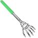 Retoo telescopic rod back scratch made of high-quality stainless steel up to 58.5 cm portable tangible handle telescopic back scratch for back scratching itching bone hand with stable handle (green)