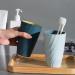 Digjobk Toothbrush Mug & Toothpaste Holder - Beep Blue Plaid Bathroom Accessory | Travel & Morning Cups - Buy Online on GoSupps.com