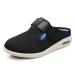 Yytcsjz Men s Diabetic Orthopedic Slippers Air Cushion Lightweight Walking Shoes Comfort for Elderly Diabetic Foot Shoes for Swollen Feet Plantar Fasciitis (Color : Black Foot Length : 12)