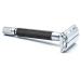 Parker 74R Graphite Gray - Long Handle Heavyweight Butterfly Open Double Edge Safety Razor for Men | Includes 5 Premium Platinum Blades - Best Quality Shaving Gift - Buy Online on GoSupps.com