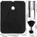 FEBSNOW Professional Hair Cutting Cape Kit - Waterproof Barber Cape with Neck Duster Brush & Adjustable Closure for Adults - Solid Black Salon Supplies - Buy Online on GoSupps.com