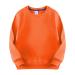 Kids Boys Girls Crewneck Pullover Solid Fleece Casual Loose Sweatshirt Thicked Winter Long Sleeve Tops 1-7T Orange 4-5T