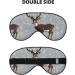 Grey Plum Deer Unisex Adjustable Blackout Sleep Eye Mask - Perfect for Travel Yoga Office & Naps - Buy Online on GoSupps.com