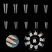 500 Pieces Acrylic False Nails Set Half Cover Coffin Shape Nail Tips Artificial Nails Tips for Nail Salons DIY 10 Sizes