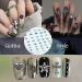 48Stk Halloween Steine Nails - 3D Gothic Punk Nail Art Accessories with Silver Heart Flower & Pentagram Charms for DIY Manicure - Buy Online on GoSupps.com