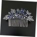 DOITOOL Dark Blue Hair Comb Bridal Tiara Bridal Glitter Barrette Bridal Hair Clip Girls Hair Clips Headdresses for Women Crystal Floral Hair Comb Zinc Alloy Wig Rhinestones Bride - Buy Online on GoSupps.com