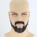 ZigZag Black Human Hair Beard Extension for Men - Realistic Costume Fake Beard | Beard6 - Buy Online on GoSupps.com