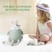 JOYRAVO Kids Travel Pillow - 2-in-1 Deformable Neck Pillow with Cute Plush Green Rabbit Design for Comfortable Sleep and Play on Airplanes and Cars - Buy Online on GoSupps.com