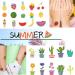 Ooopsi Fruit Temporary Tattoos for Kids - More Than 160 Tattoos (15 Sheets) - Waterproof Cartoon Summer Tattoos Sticker for Children Birthday Party Favors