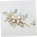 DOITOOL 1 Pc Rhinestone Hair Comb Rhinestone Barrettes Pearl Hair Pin Pearl Hair Clip Crystal Headpiece Rhinestone Hair Clip Rhinestone Headpiece Combs Korean Accessories Bride - Buy Online on GoSupps.com
