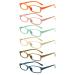 Cojwis 6 Pack Reading glasses Blue light filter glasses for women and men's spring hinge Reading aid glare-free UV glasses (6 color mixing-5 1.25 multiplier_x) 6 color mix-5 1.25 x
