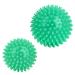 Spiky Massage Ball for Feet. Foot Massage Ball Massager for Plantar Fasciitis. All Over Body Trigger Point Therapy, Muscle Recovery, Pain Relief (Green) 2 Pack